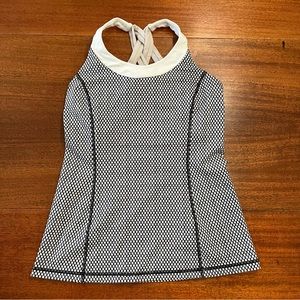Lululemon Mesh Crisscross Strappy Back Tank Top Size 8 C1